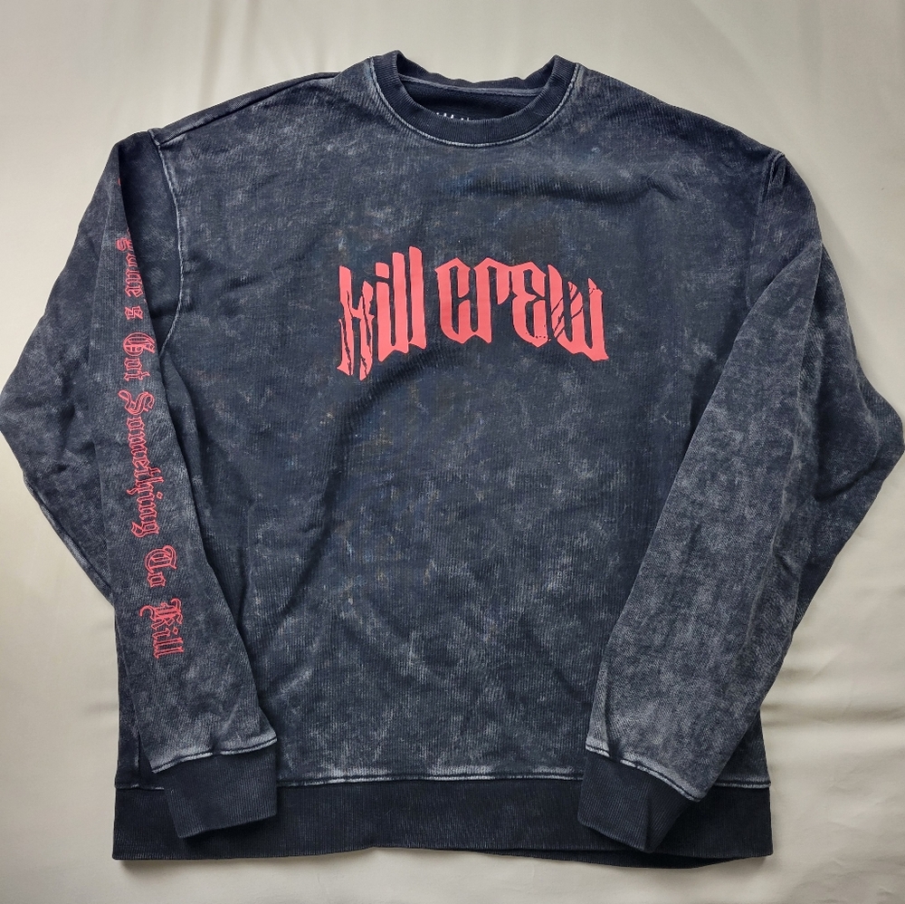 Kill Crew Black and Red Crew Neck Sweater